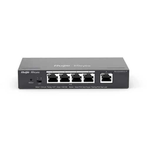 Ruijie RG-ES205GC-P 5-Port Gigabit Smart Cloud Managed PoE Switch